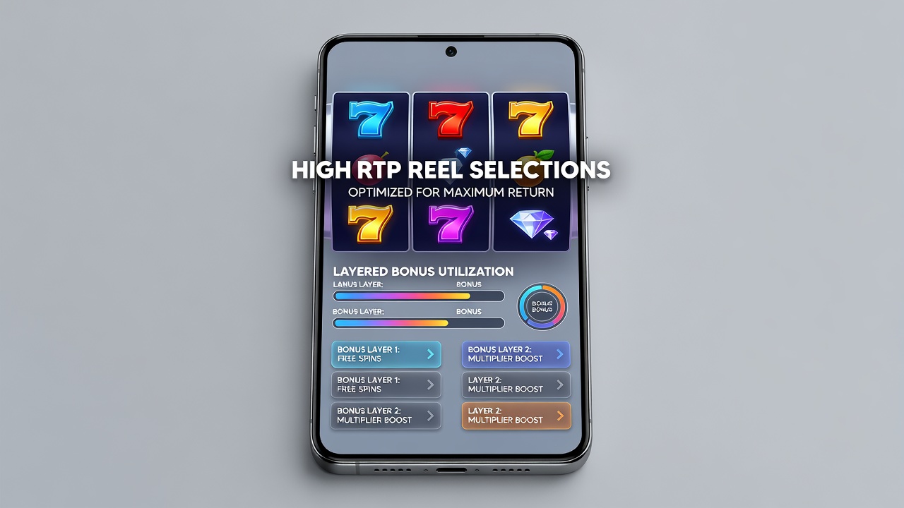 Close-up of mobile bonus layer cards expanding to show RTP-linked multipliers and progress indicators