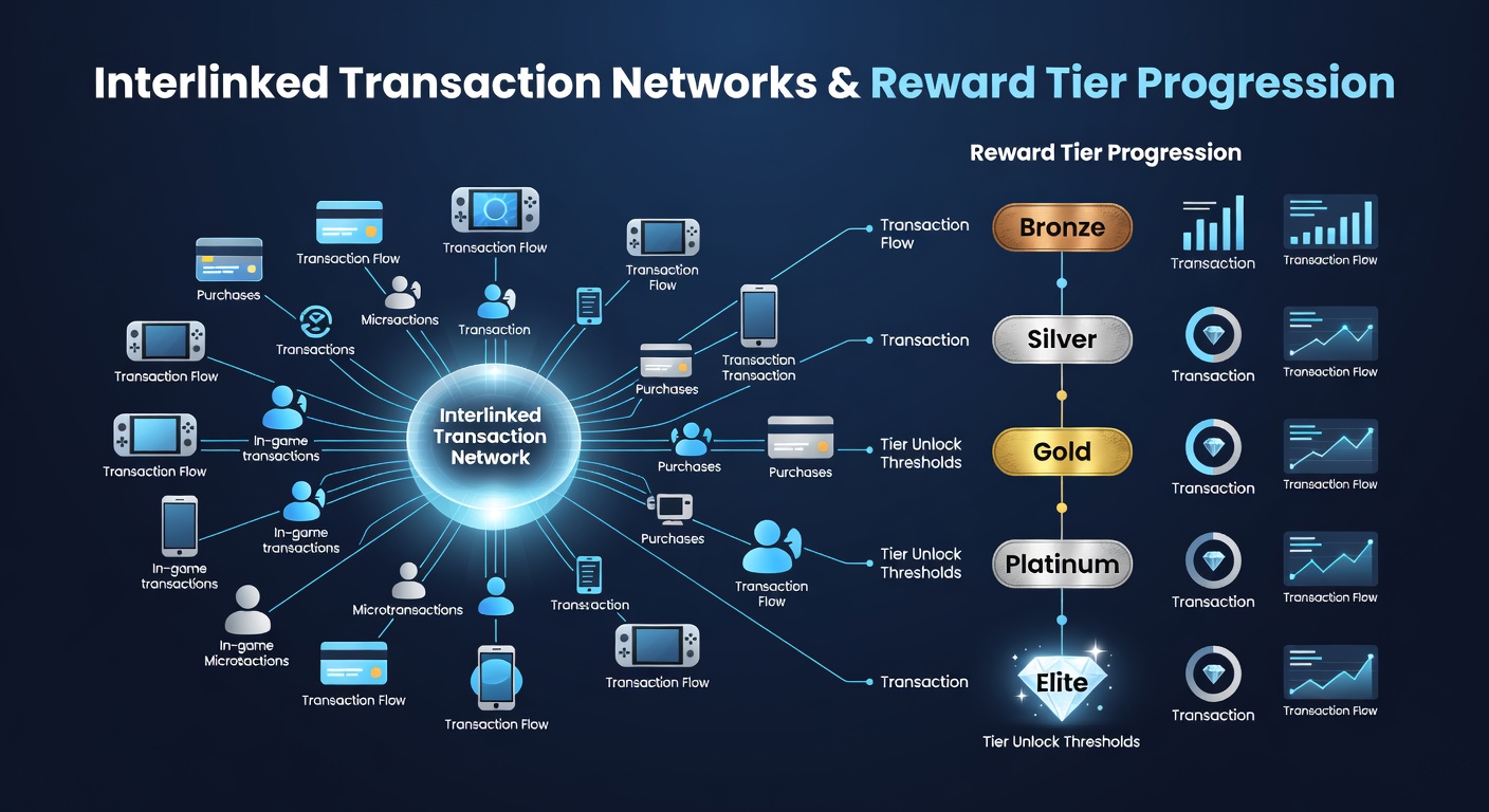 Network diagram illustrating data synchronization between portable devices and centralized reward servers in gaming platforms