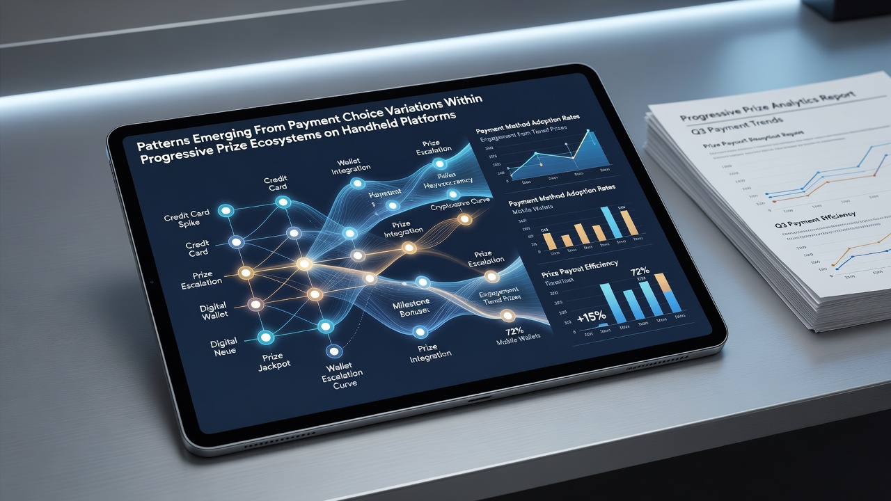 Analytics dashboard showing payment method correlations with progressive jackpot growth on mobile platforms