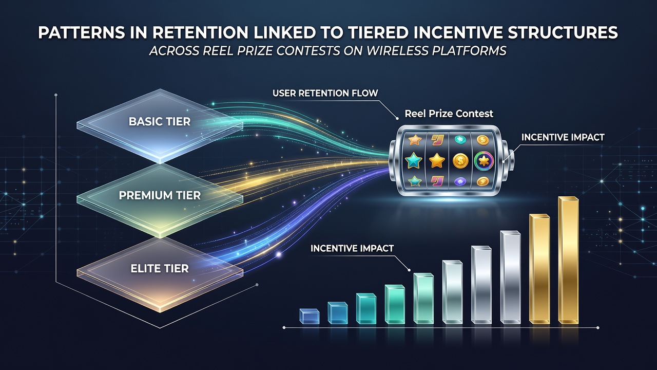 Mobile screen displaying tiered rewards in a reel prize contest app with progress bars and incentive levels
