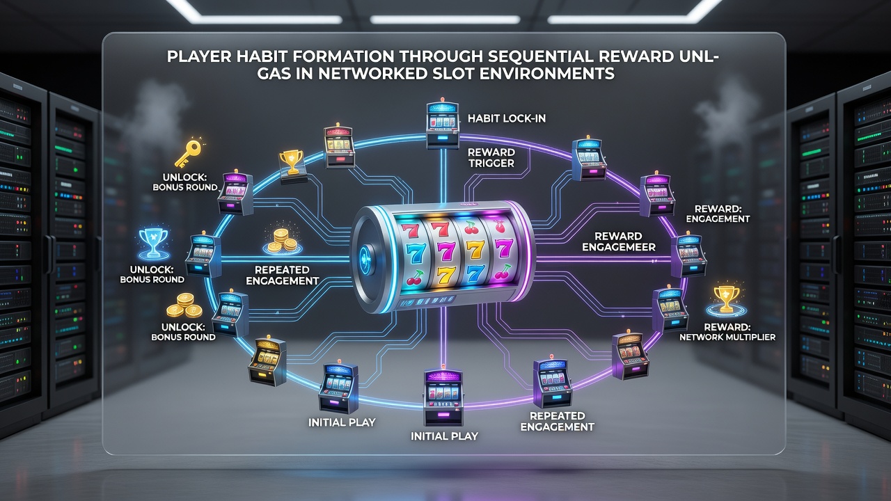 Player dashboard showing cross-device reward progression and sequential unlock milestones in a mobile slot gaming session