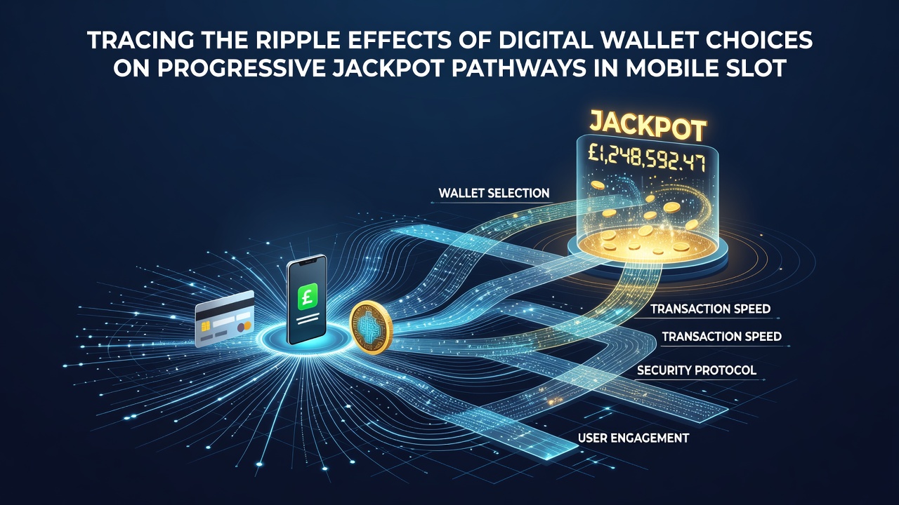 Infographic illustrating transaction flows from digital wallets into progressive jackpot pools within mobile slot networks